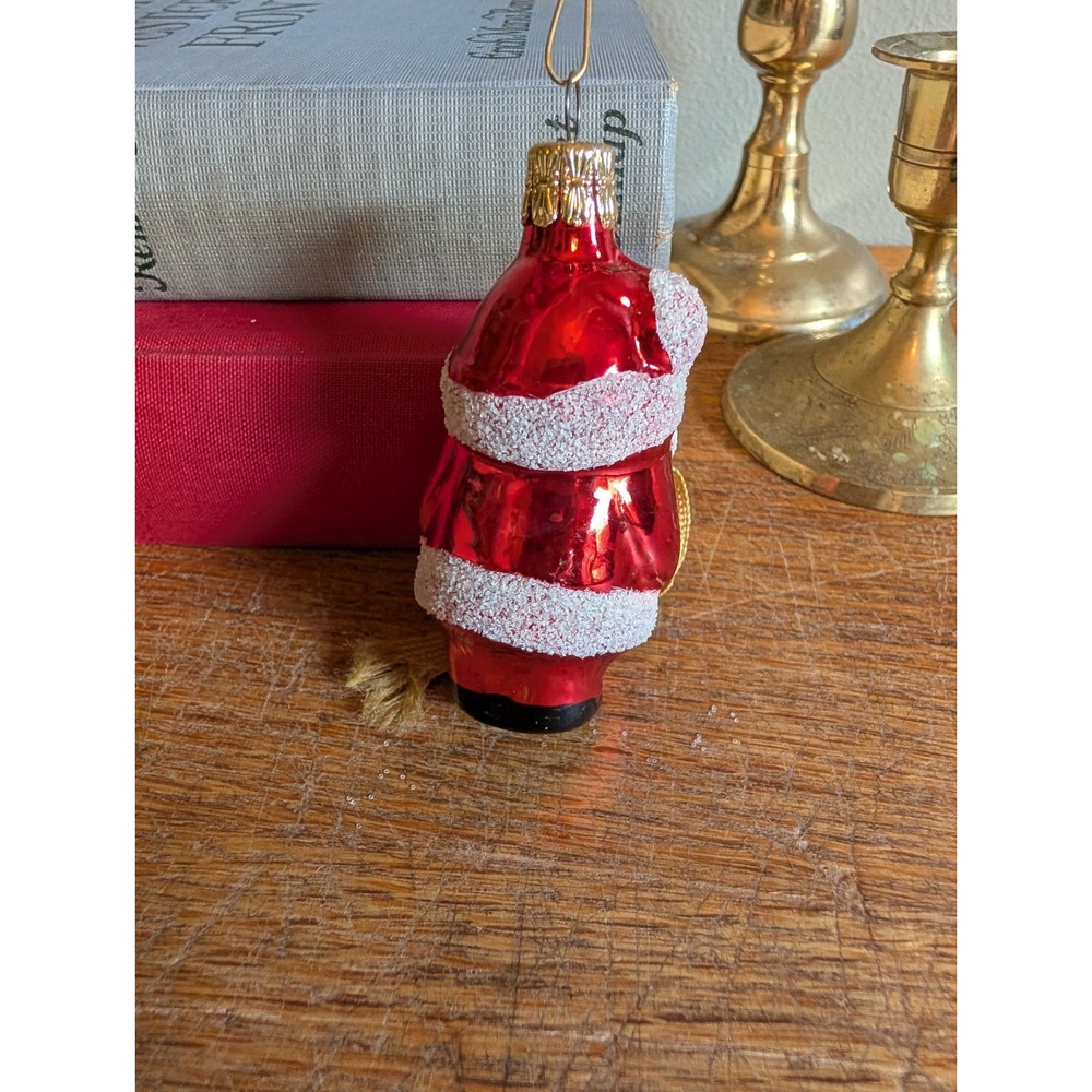 Vintage Mercury Glass Christmas Ornaments Dept 56 Village Express Truck Santa - Picture 8 of 15